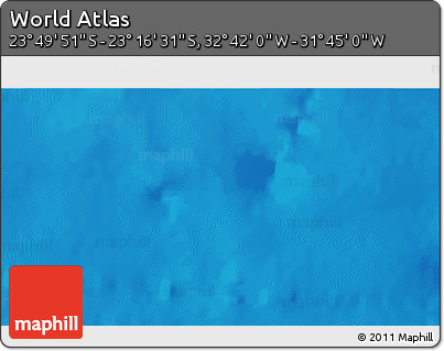 Physical 3D Map of the Area around 23° 33' 11" S, 32° 13' 30" W