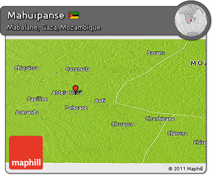 Physical Panoramic Map of Mahuipanse