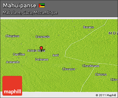 Physical Panoramic Map of Mahuipanse