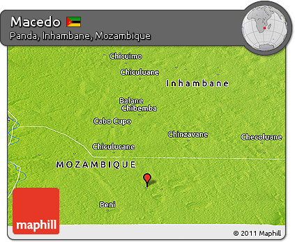 Physical Panoramic Map of Macedo