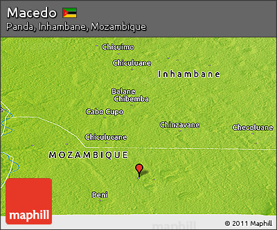 Physical Panoramic Map of Macedo