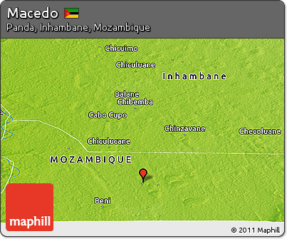 Physical Panoramic Map of Macedo