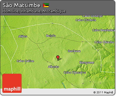 Physical 3D Map of São Matsimbe