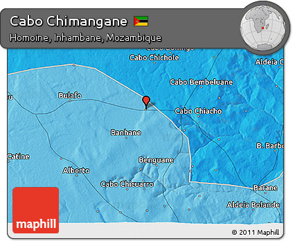 Political 3D Map of Cabo Chimangane
