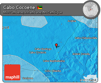 Political 3D Map of Cabo Cocoene