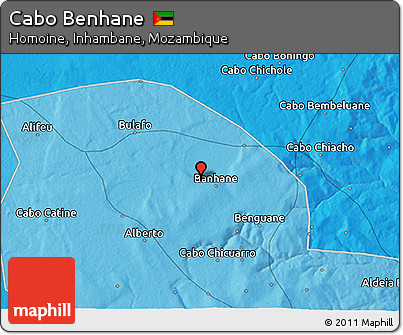 Political 3D Map of Cabo Benhane