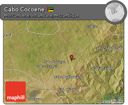 Satellite 3D Map of Cabo Cocoene