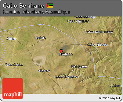 Satellite 3D Map of Cabo Benhane