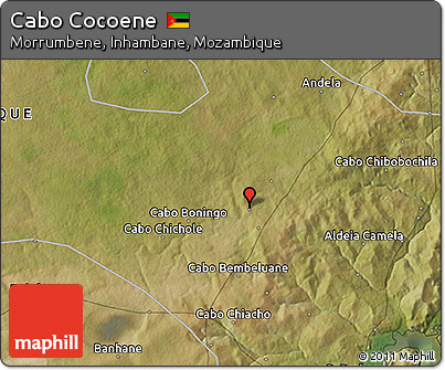 Satellite 3D Map of Cabo Cocoene