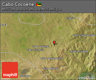 Satellite 3D Map of Cabo Cocoene