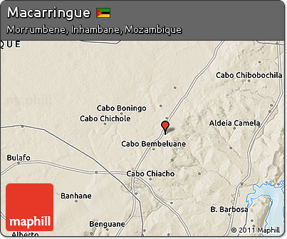 Shaded Relief 3D Map of Macarringue