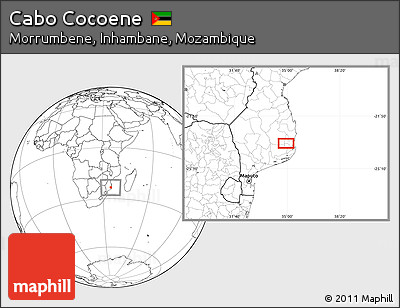 Blank Location Map of Cabo Cocoene