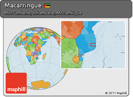 Political Location Map of Macarringue
