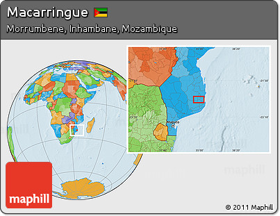 Political Location Map of Macarringue
