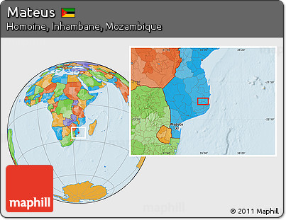 Political Location Map of Mateus