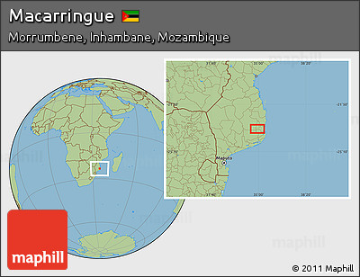Savanna Style Location Map of Macarringue