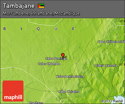 Physical Map of Tambajane