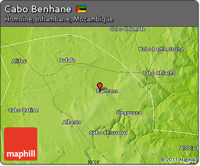 Physical Map of Cabo Benhane