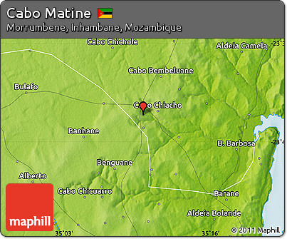 Physical Map of Cabo Matine