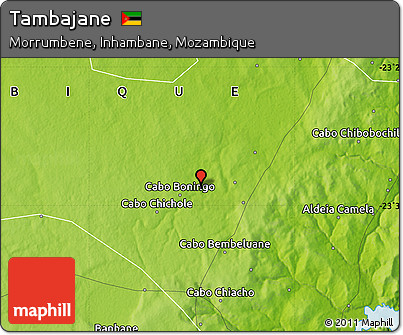 Physical Map of Tambajane