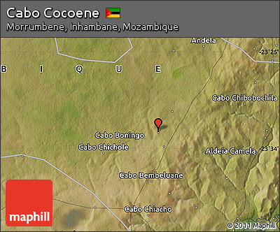 Satellite Map of Cabo Cocoene