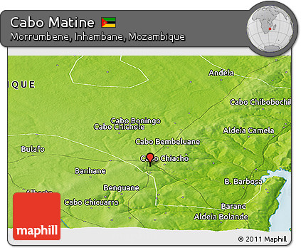 Physical Panoramic Map of Cabo Matine