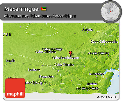 Physical Panoramic Map of Macarringue