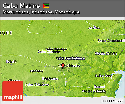 Physical Panoramic Map of Cabo Matine