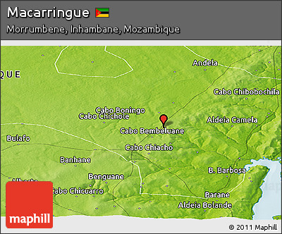Physical Panoramic Map of Macarringue