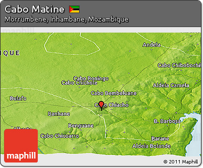 Physical Panoramic Map of Cabo Matine