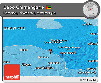 Political Panoramic Map of Cabo Chimangane