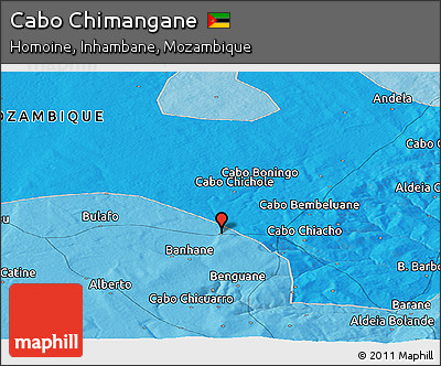 Political Panoramic Map of Cabo Chimangane