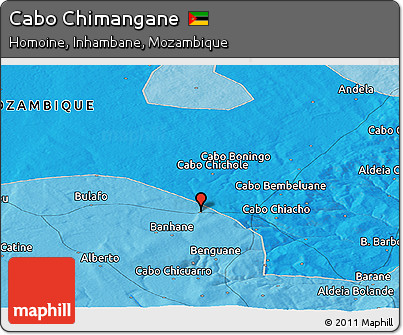 Political Panoramic Map of Cabo Chimangane