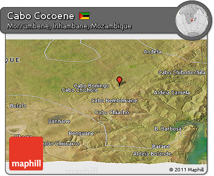 Satellite Panoramic Map of Cabo Cocoene