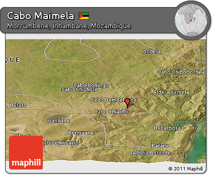 Satellite Panoramic Map of Cabo Maimela