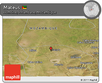 Satellite Panoramic Map of Mateus