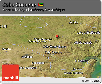 Satellite Panoramic Map of Cabo Cocoene