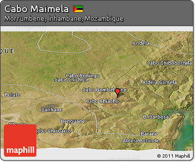 Satellite Panoramic Map of Cabo Maimela