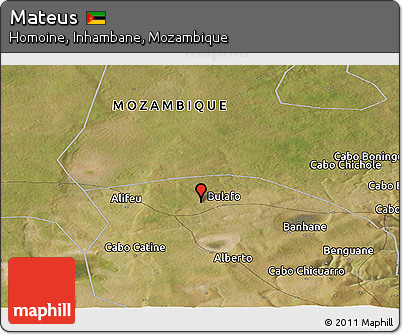 Satellite Panoramic Map of Mateus