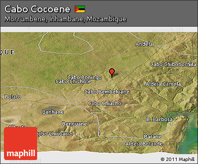 Satellite Panoramic Map of Cabo Cocoene
