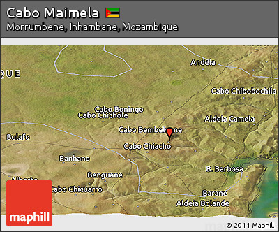 Satellite Panoramic Map of Cabo Maimela
