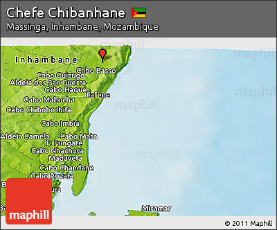 Physical Panoramic Map of Chefe Chibanhane