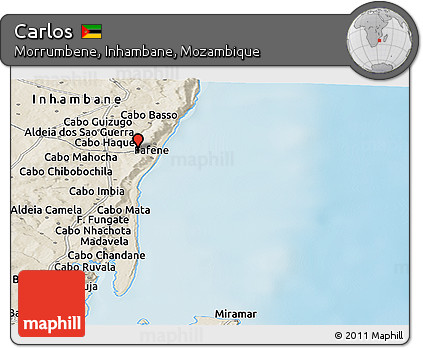 Shaded Relief Panoramic Map of Carlos