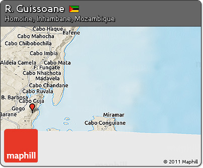 Shaded Relief Panoramic Map of R. Guissoane