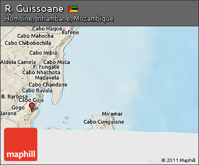 Shaded Relief Panoramic Map of R. Guissoane
