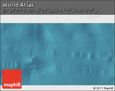 Satellite 3D Map of the Area around 23° 33' 11" S, 36° 28' 30" W
