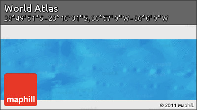 Physical Panoramic Map of the Area around 23° 33' 11" S, 36° 28' 30" W