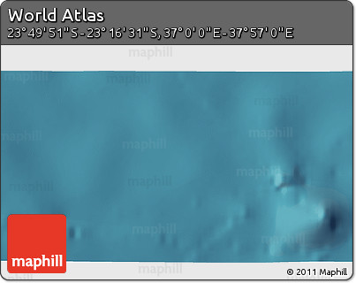 Satellite 3D Map of the Area around 23° 33' 11" S, 37° 28' 30" E