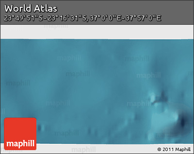 Satellite 3D Map of the Area around 23° 33' 11" S, 37° 28' 30" E