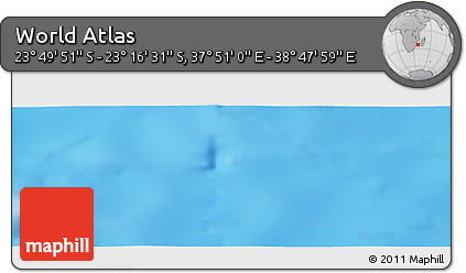 Physical Panoramic Map of the Area around 23° 33' 11" S, 38° 19' 30" E